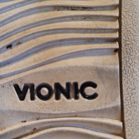 VIONIC Dakota navy metallic leather mules - 7.           J74 - Picture 7 of 8